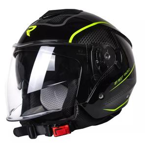 Otevřená přilba na motorku Street Racer Pilot černo-žlutá