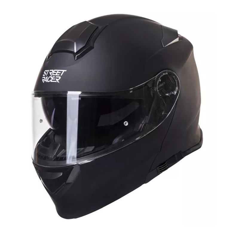 Vyklápěcí přilba na motorku Street Racer SR V1 černá matná
