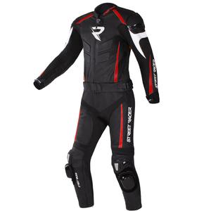Kombinéza na motorku Street Racer Fast Track 2 černo-bílo-červená výprodej