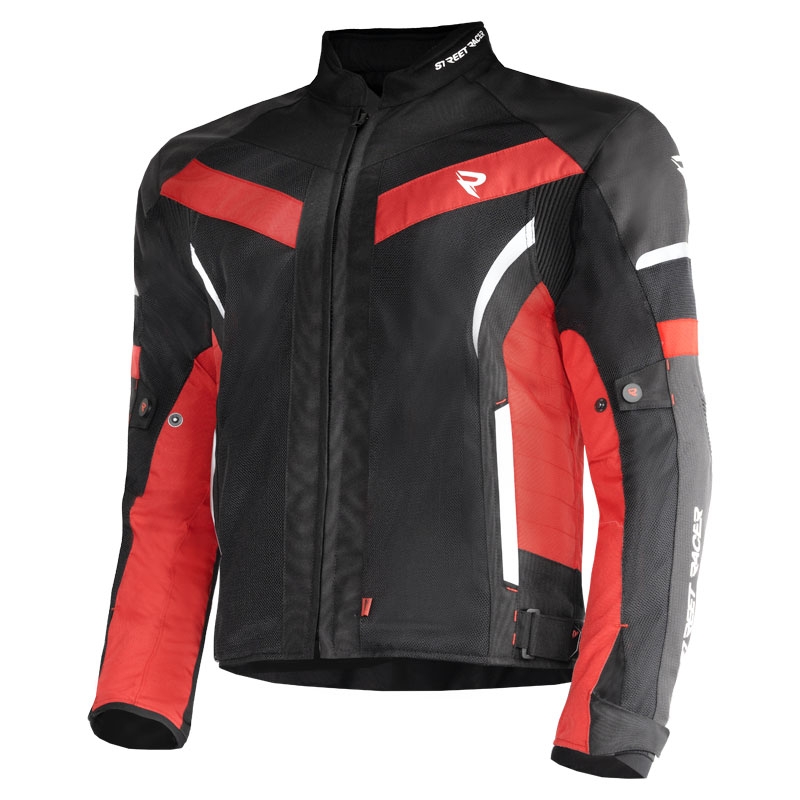 Bunda na motorku Street Racer Evans Air černo-červená