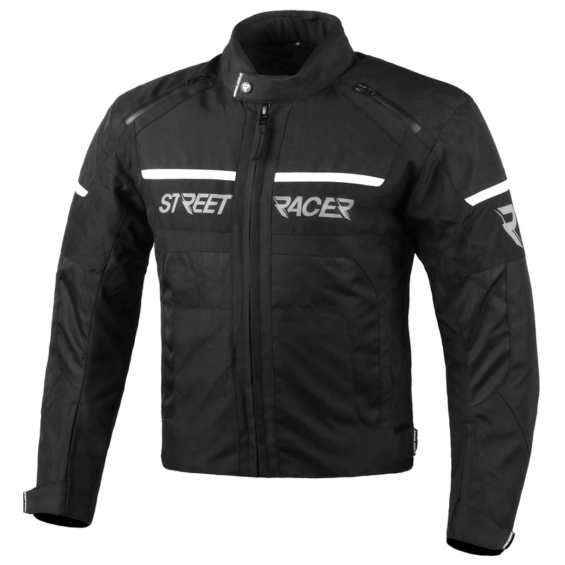 Bunda na motorku Street Racer Definit černo-bílá výprodej