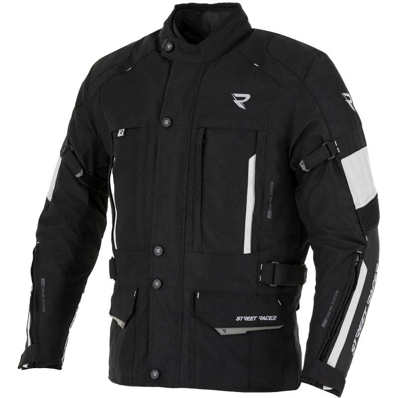 Bunda na motorku Street Racer Hilax černo-šedá