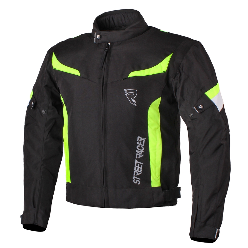 Bunda na motorku Street Racer Cyklon černo-fluo žlutá výprodej