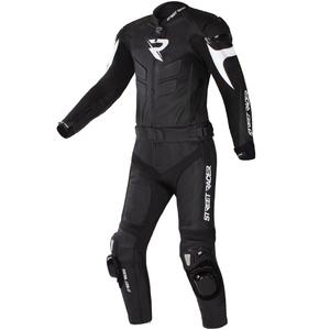 Kožená kombinéza na motorku Street Racer Fast Track 2.1 černo-bílá