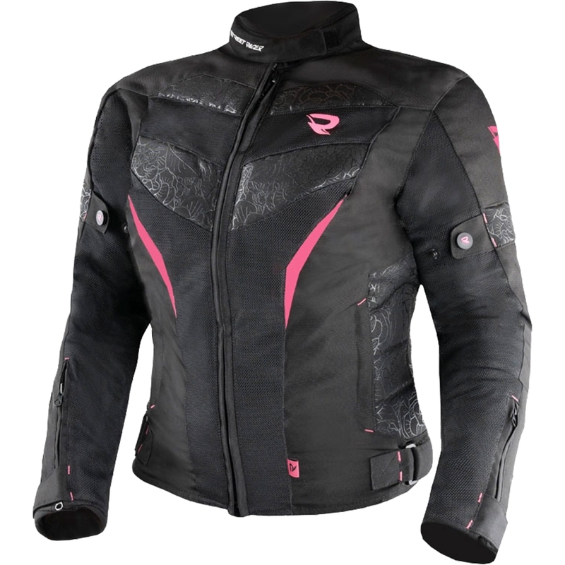 Dámská bunda na motorku Street Racer Rose Air černo-růžová