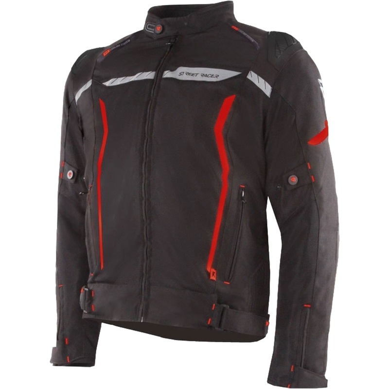 Bunda na motorku Street Racer Flex EVO černo-červená