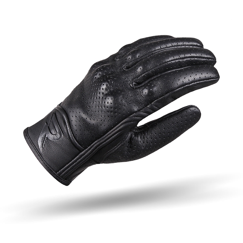 Rukavice na motorku Street Racer Striker černé perforované - II. jakost